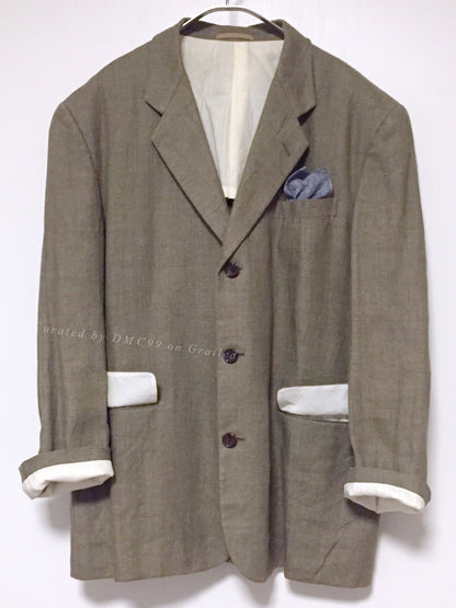 COMME des GARCONS Homme Green Linen Blazer