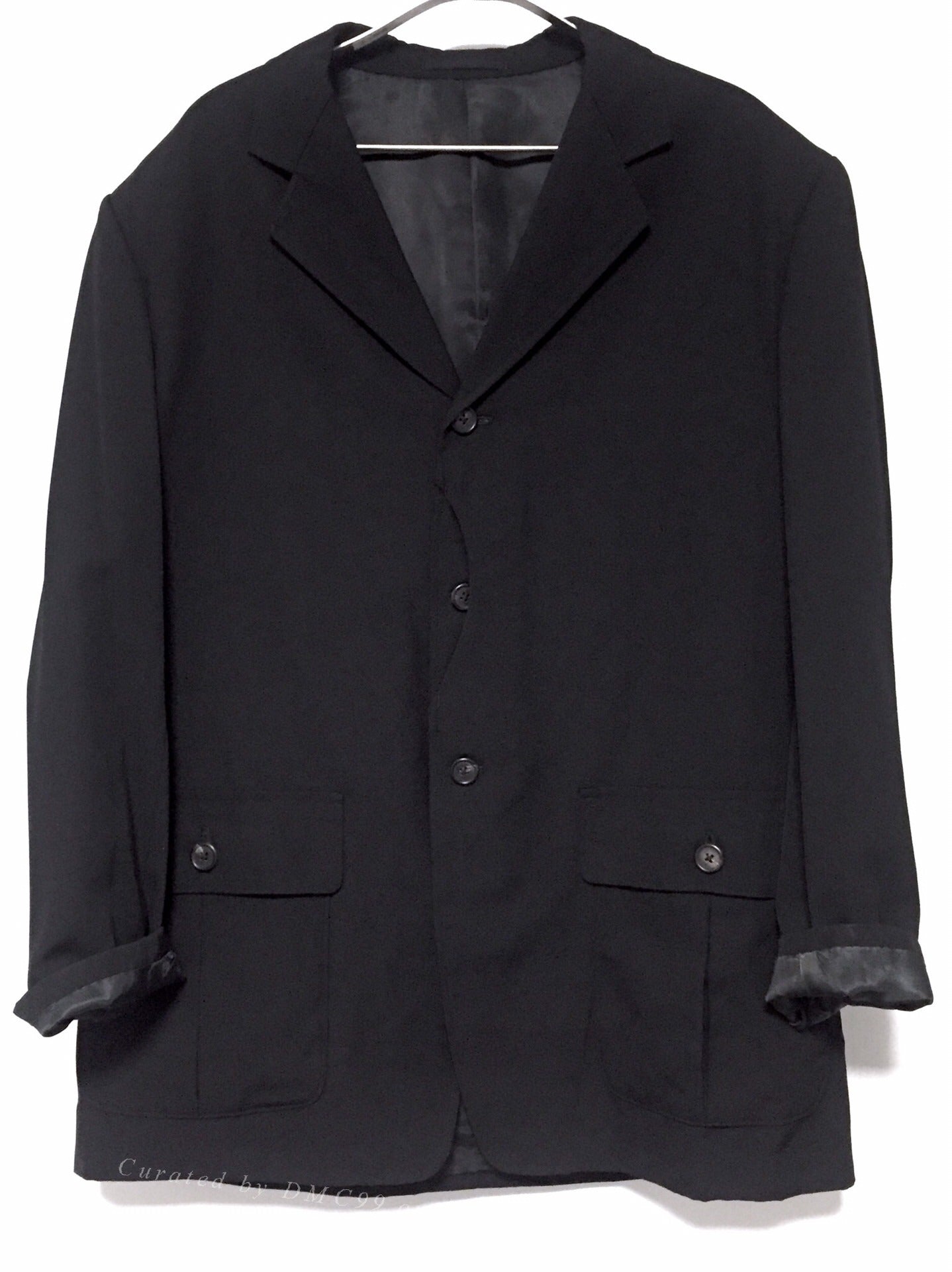 Yohji Yamamoto Y's Men Black Wool Coat