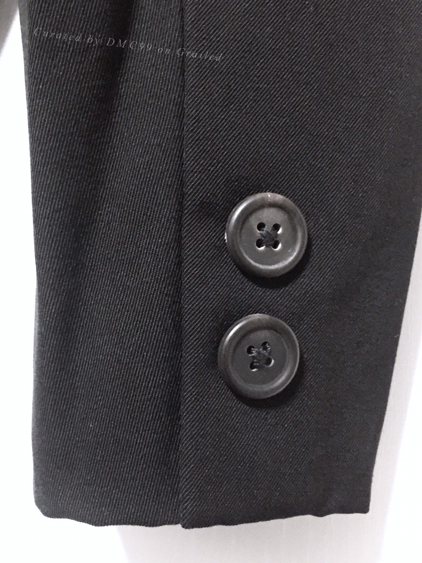 Yohji Yamamoto Y's Men Black Wool Coat