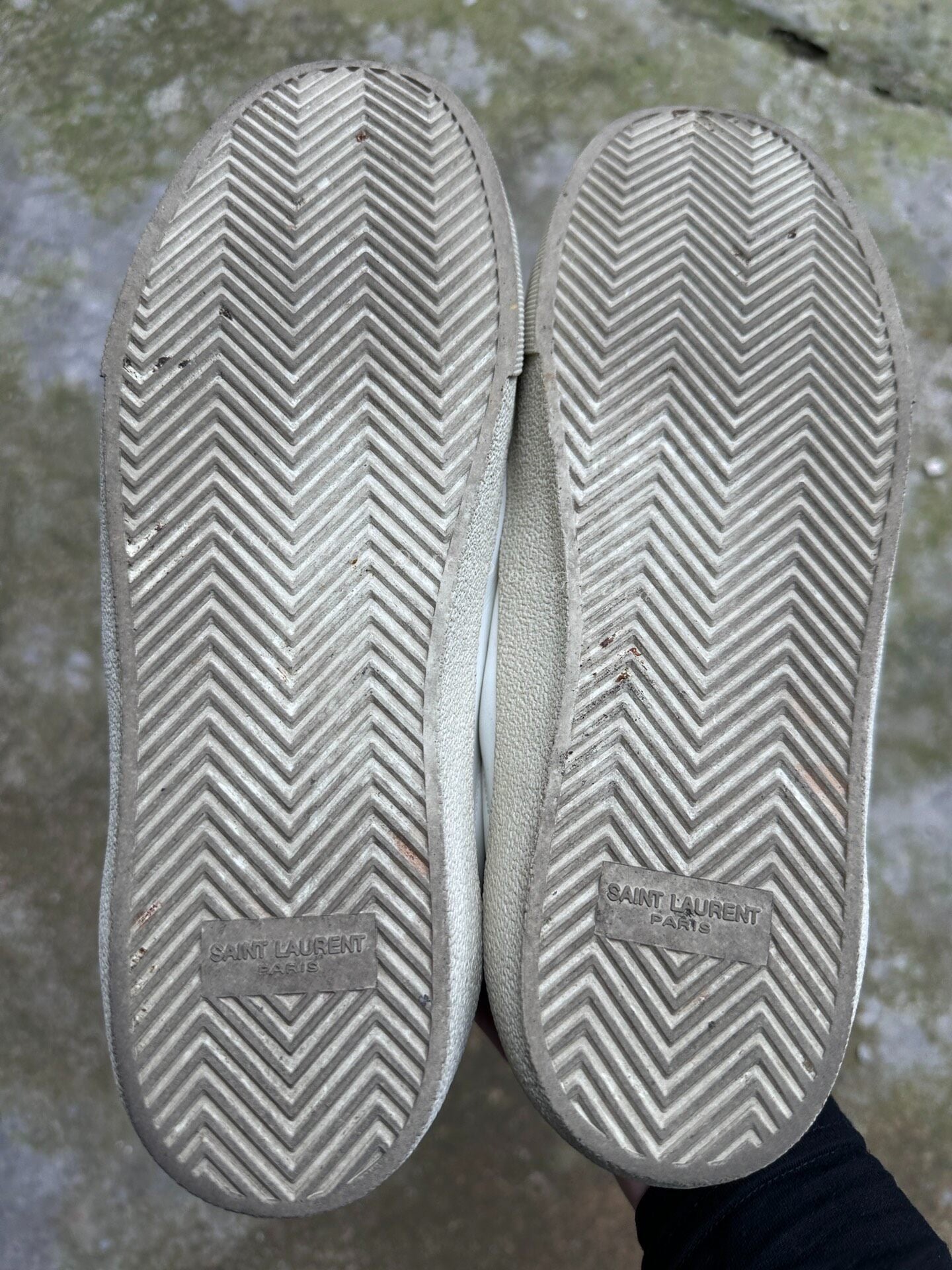 Saint Laurent Paris Leather White Shoes