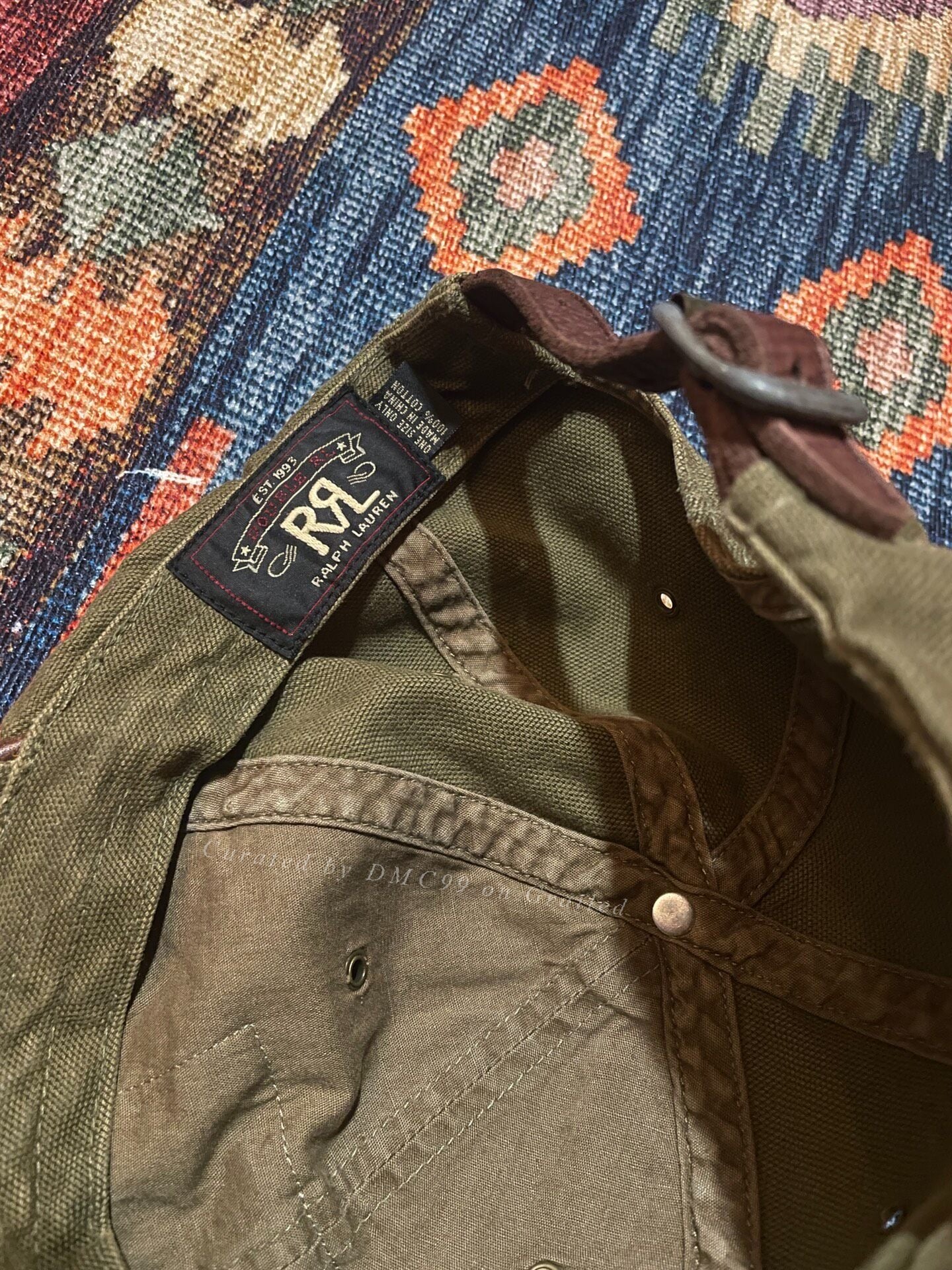 RRL Khaki Green Baseball Cap