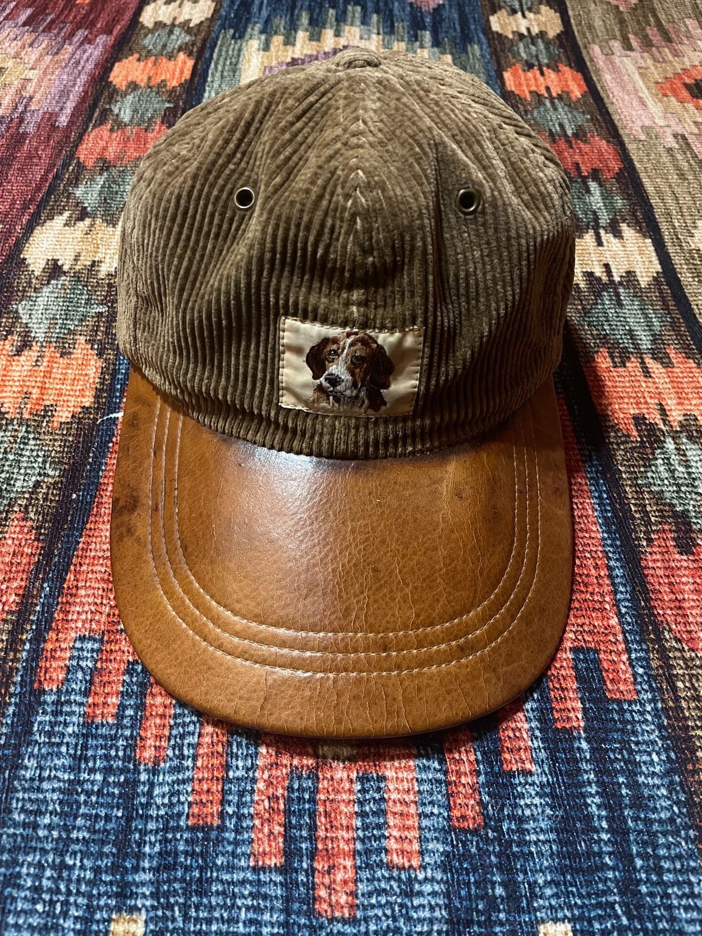 RRL Leather Brim Baseball Cap