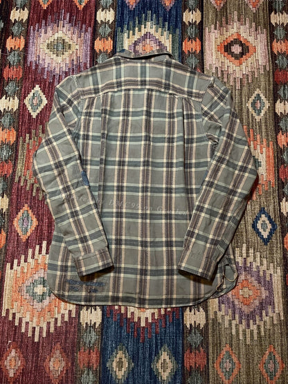 RRL Distressed Patchwork Plaid Work Shirt