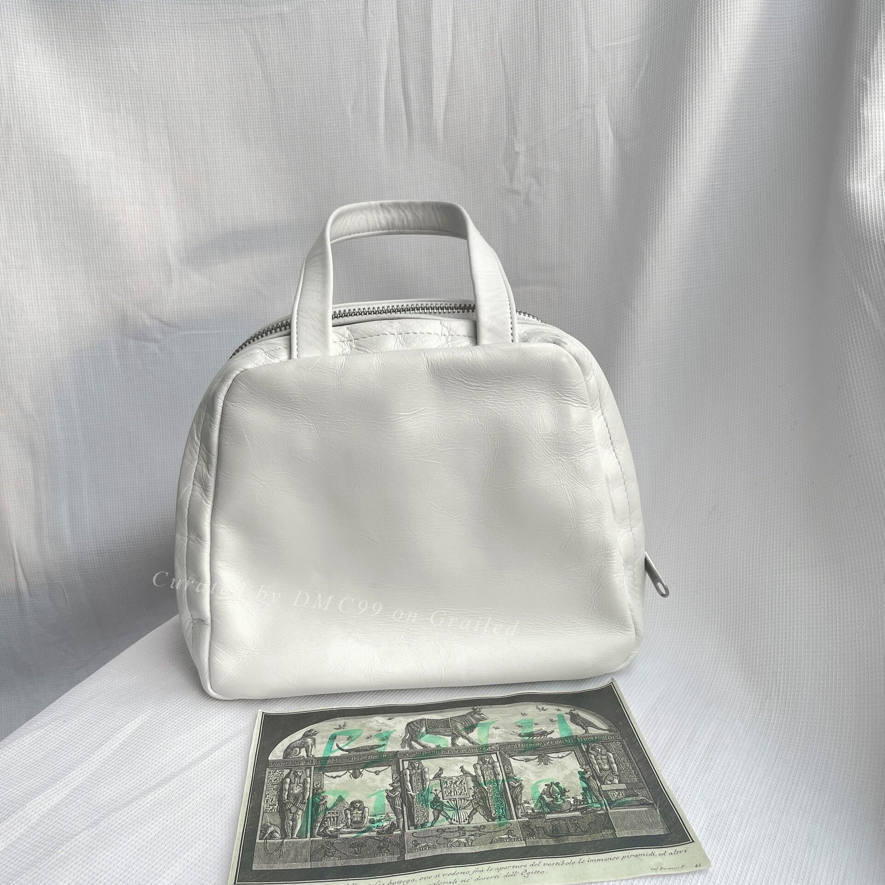 Yohji Yamamoto Leather Square Tote Bag