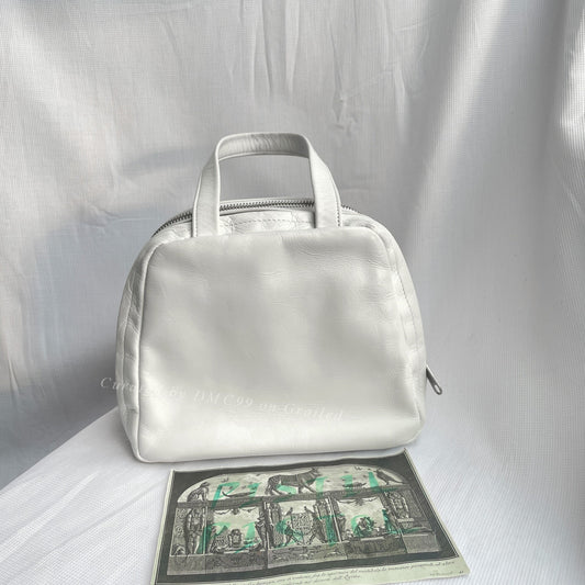 Yohji Yamamoto Leather Square Tote Bag