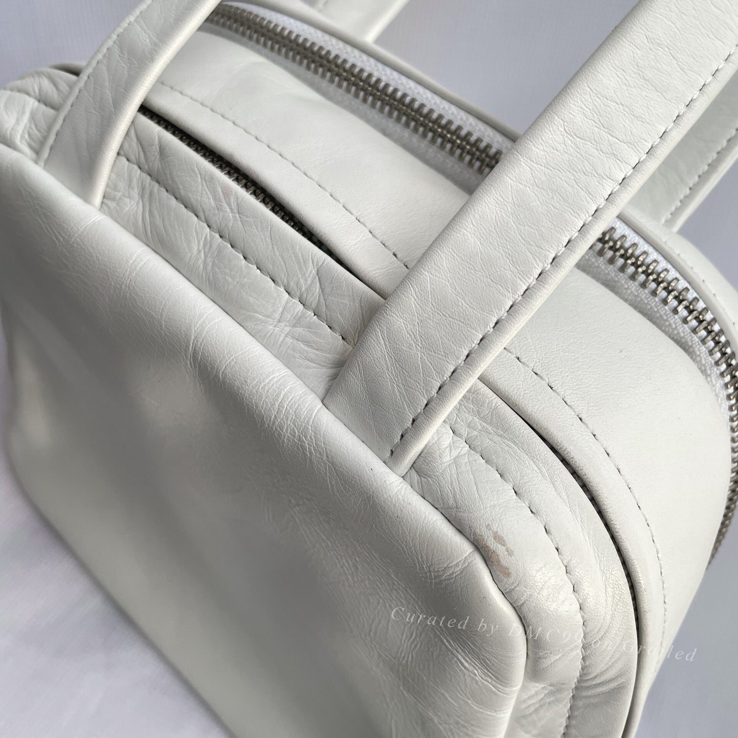 Yohji Yamamoto Leather Square Tote Bag