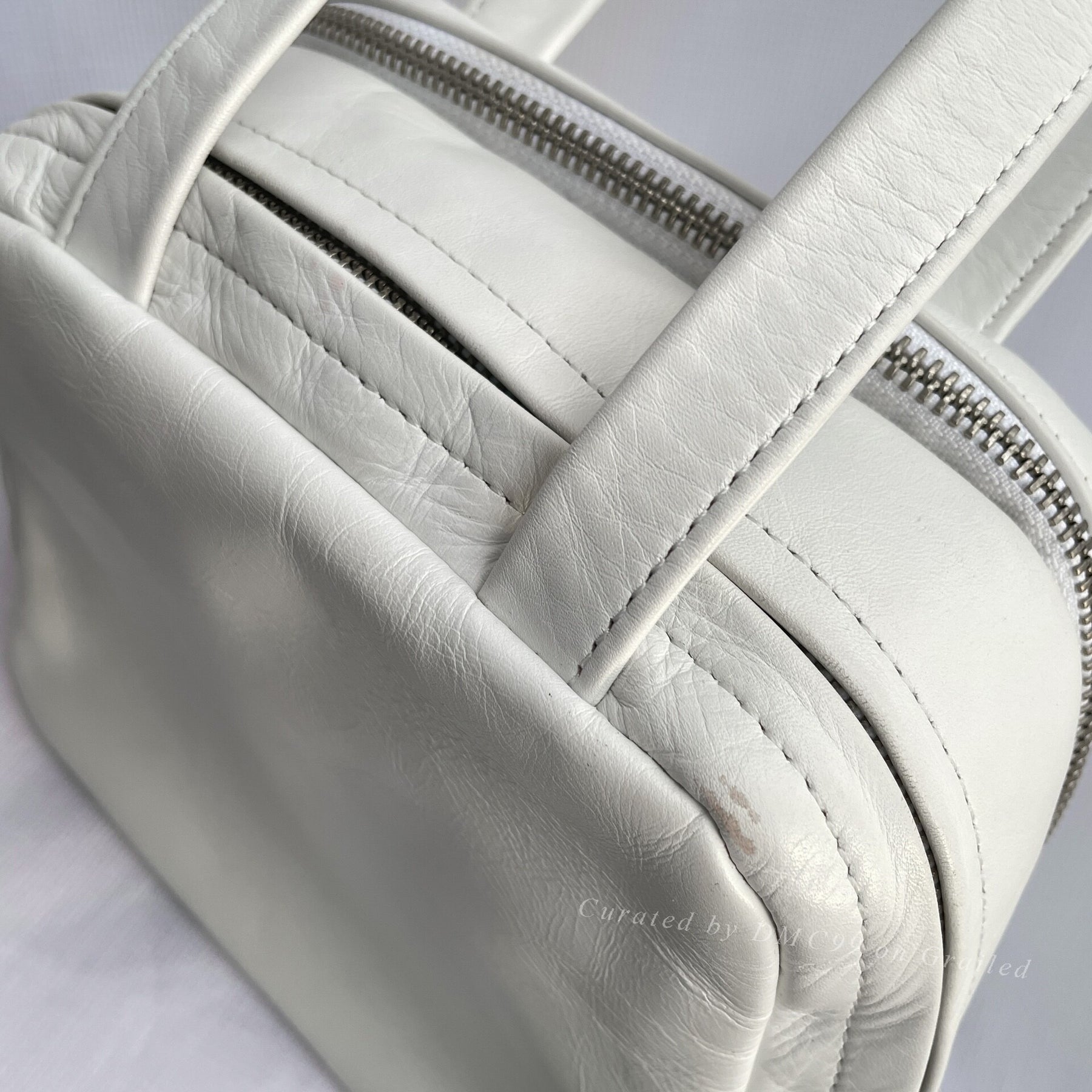 Yohji Yamamoto Leather Square Tote Bag