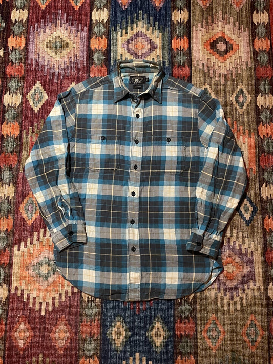 RRL Vintage Plaid Work Shirt S