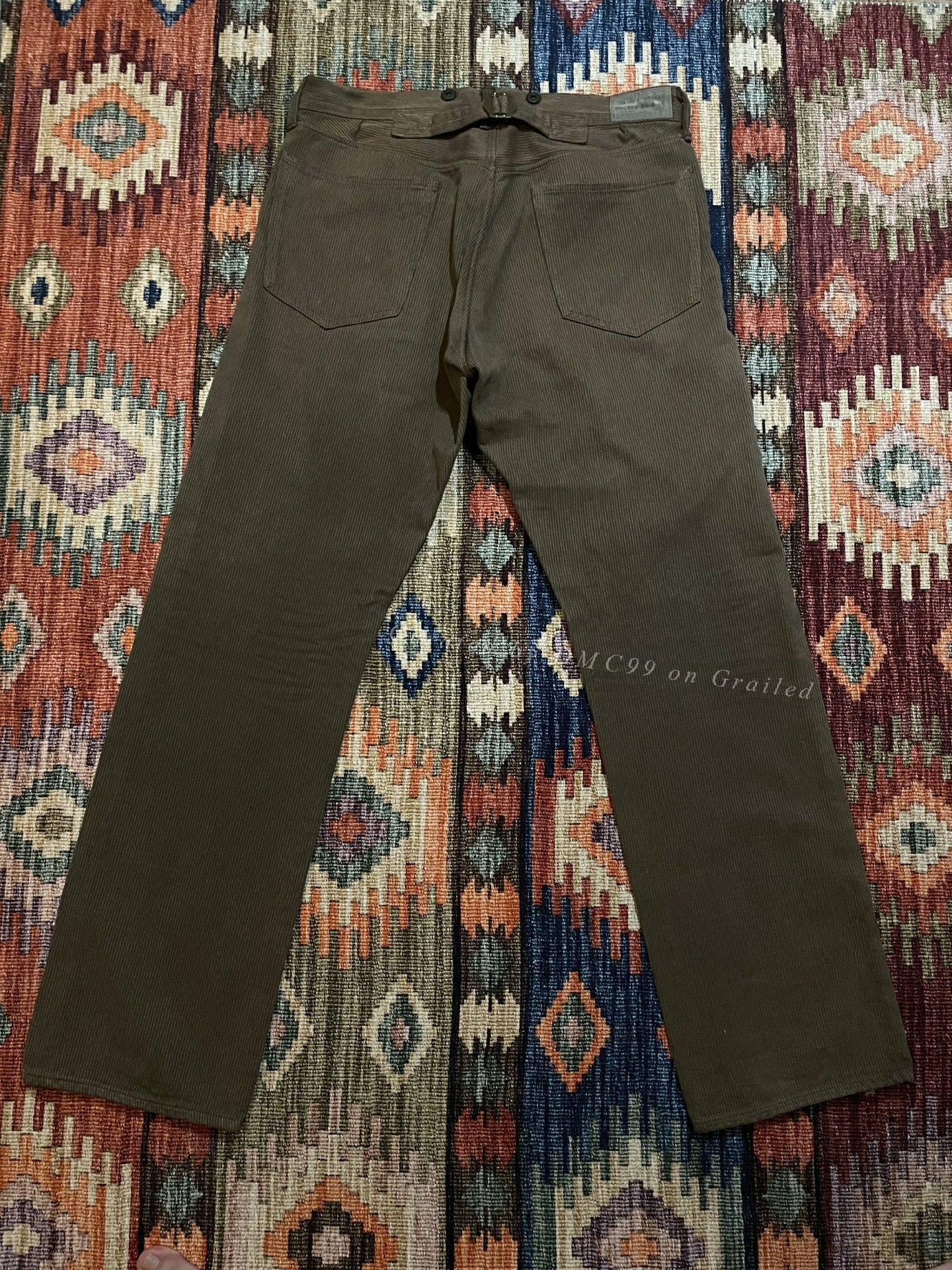 RRL Vintage Striped Distressed Cargo Pants 32