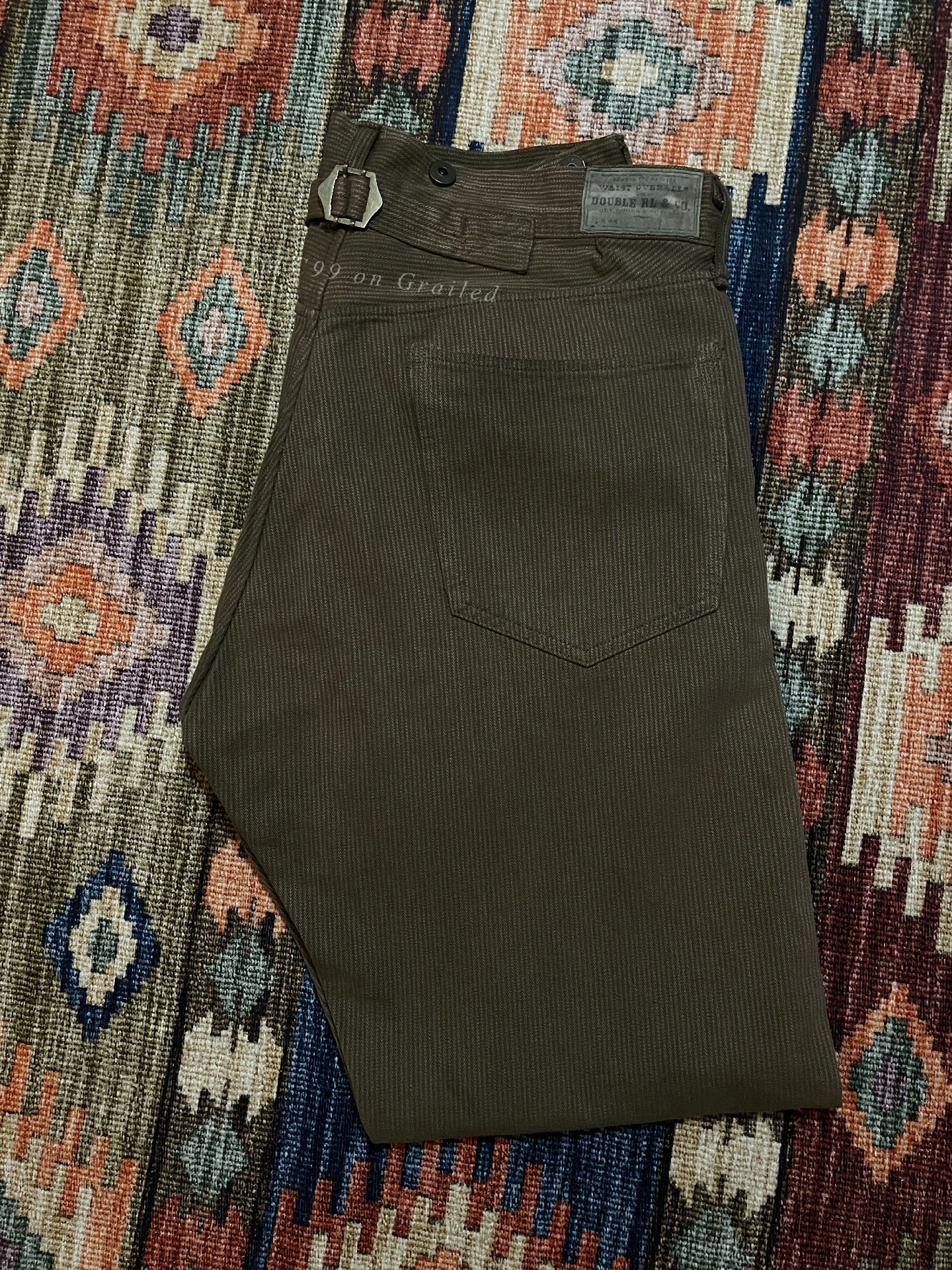 RRL Vintage Striped Distressed Cargo Pants 32