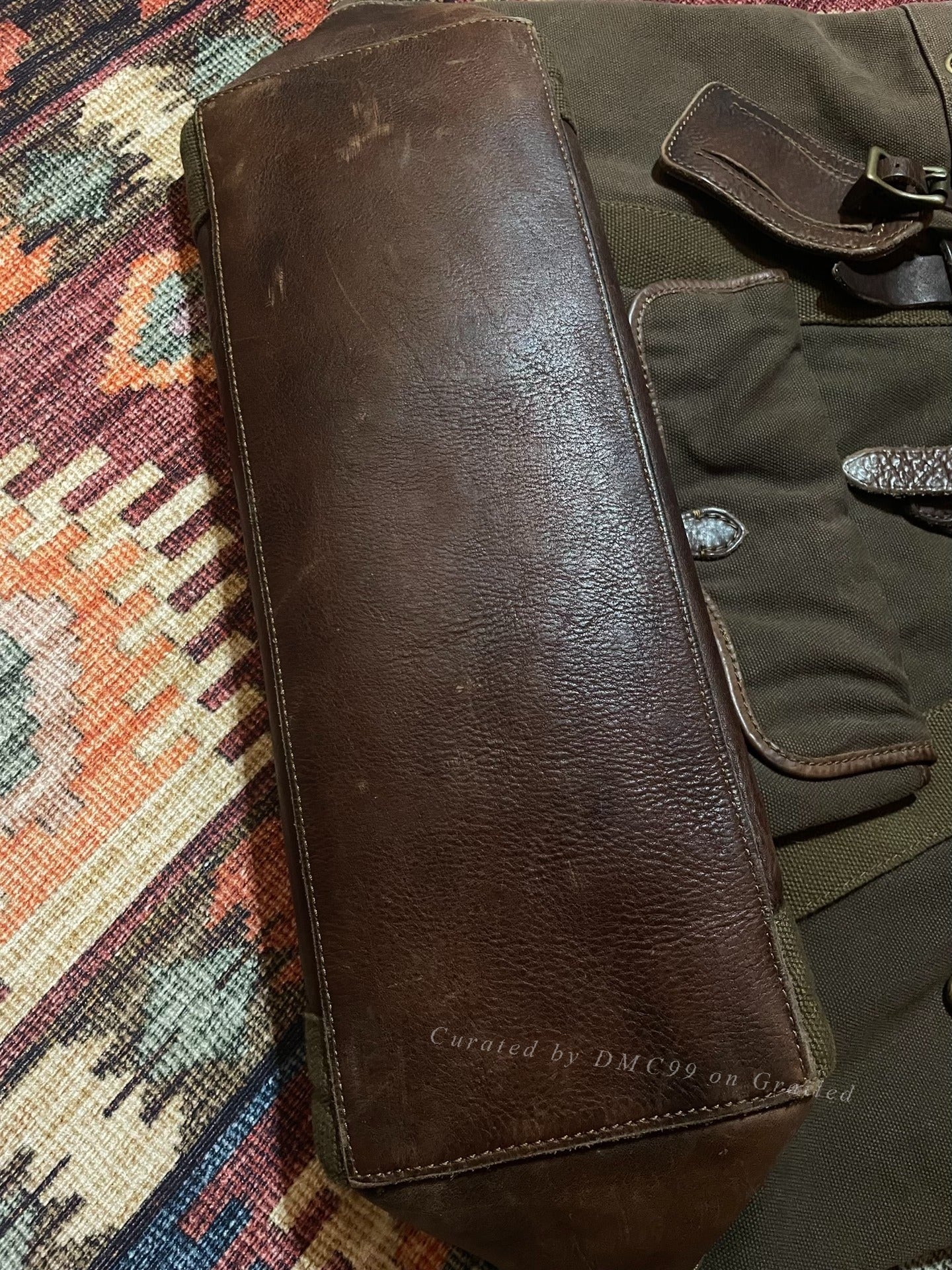 RALPH LAUREN POLO Vintage Canvas Leather Tote
