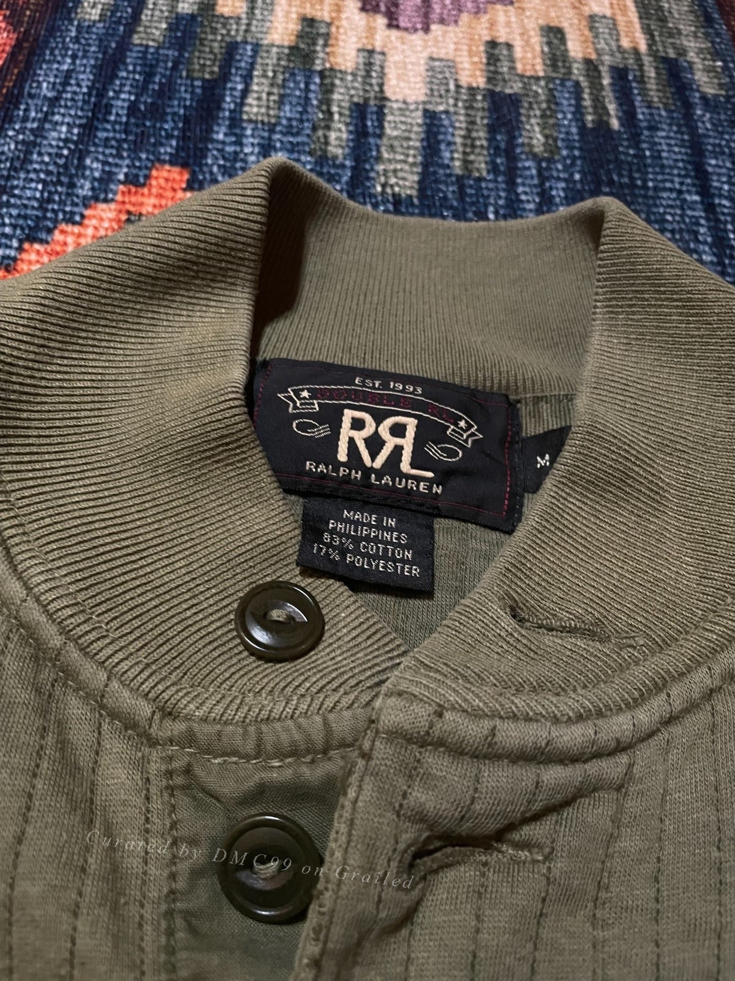 RRL Vintage Military Henley Long-Sleeve T-Shirt