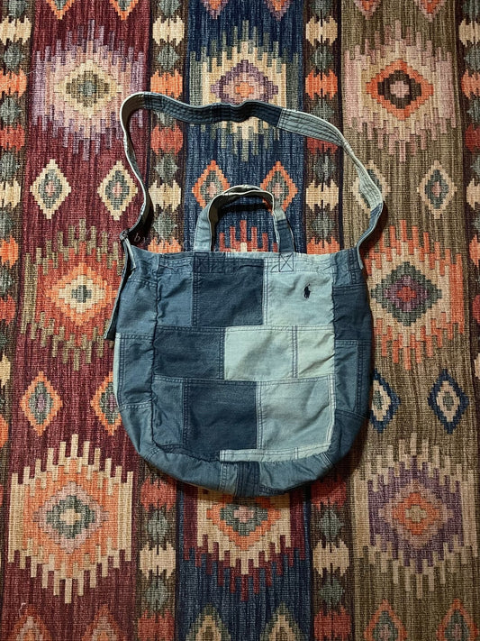 RALPH LAUREN Washed Patchwork Crossbody Bag