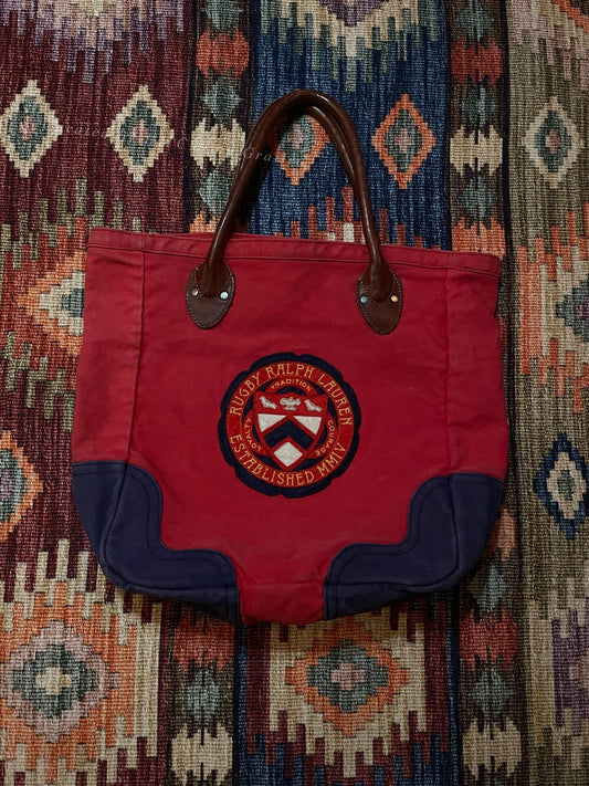 RRL Rugby Vintage Washed Red Tote