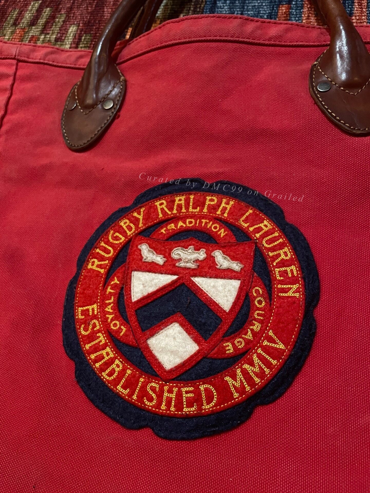 RRL Rugby Vintage Washed Red Tote