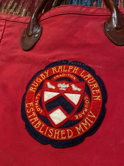 RRL Rugby Vintage Washed Red Tote