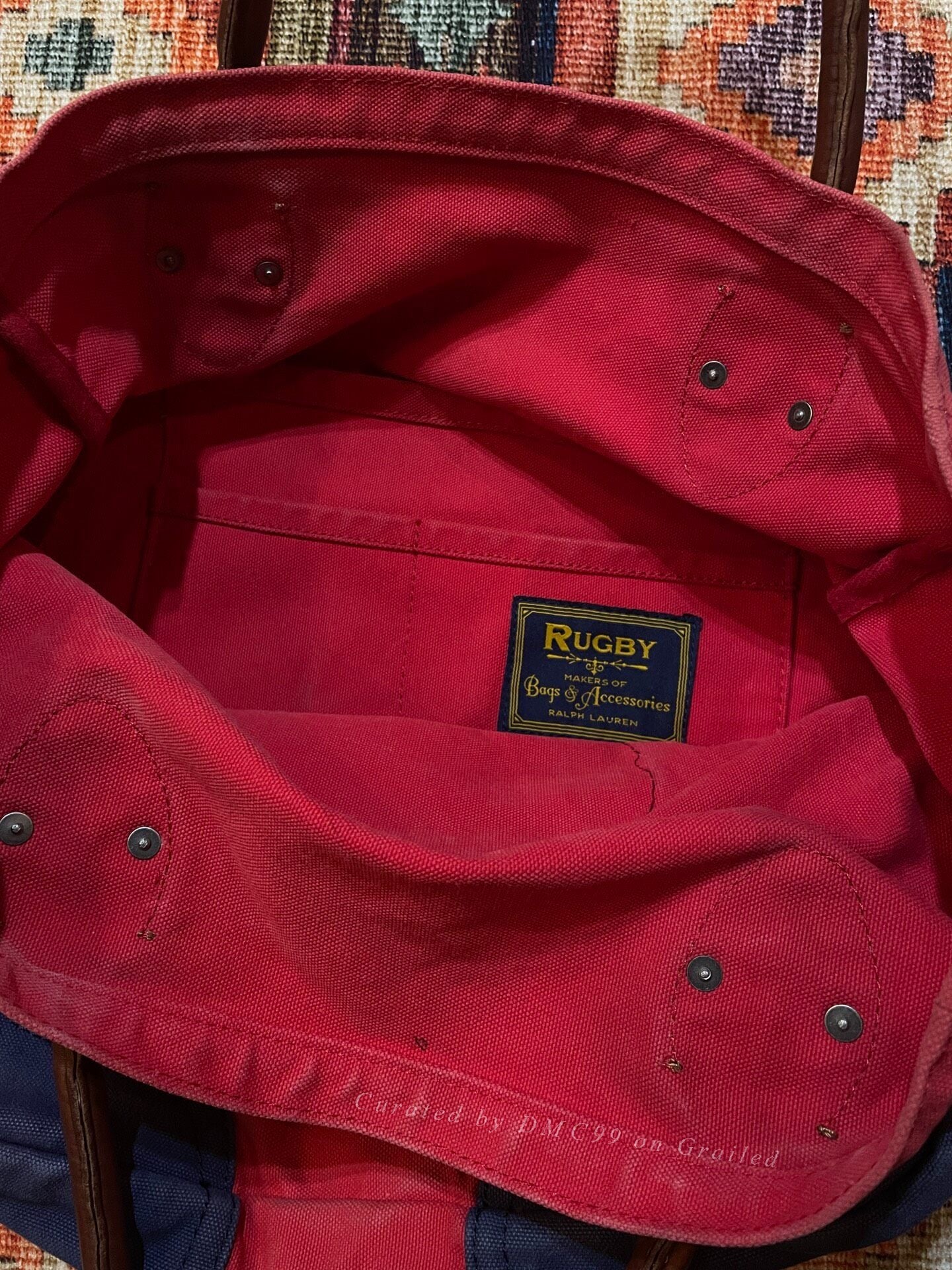 RRL Rugby Vintage Washed Red Tote