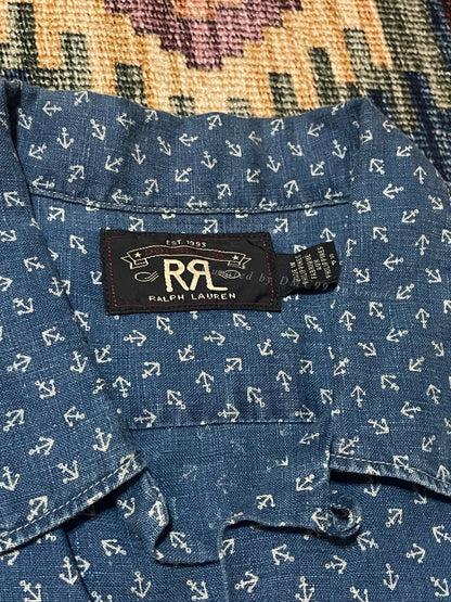 RRL Old Style Anchor Indigo Shirt T-shirt S