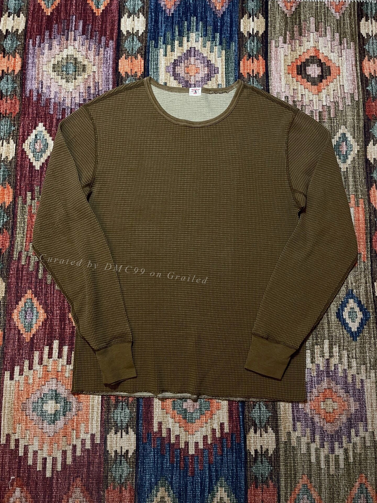 RRL Discontinued Waffle Long-Sleeve T-Shirt