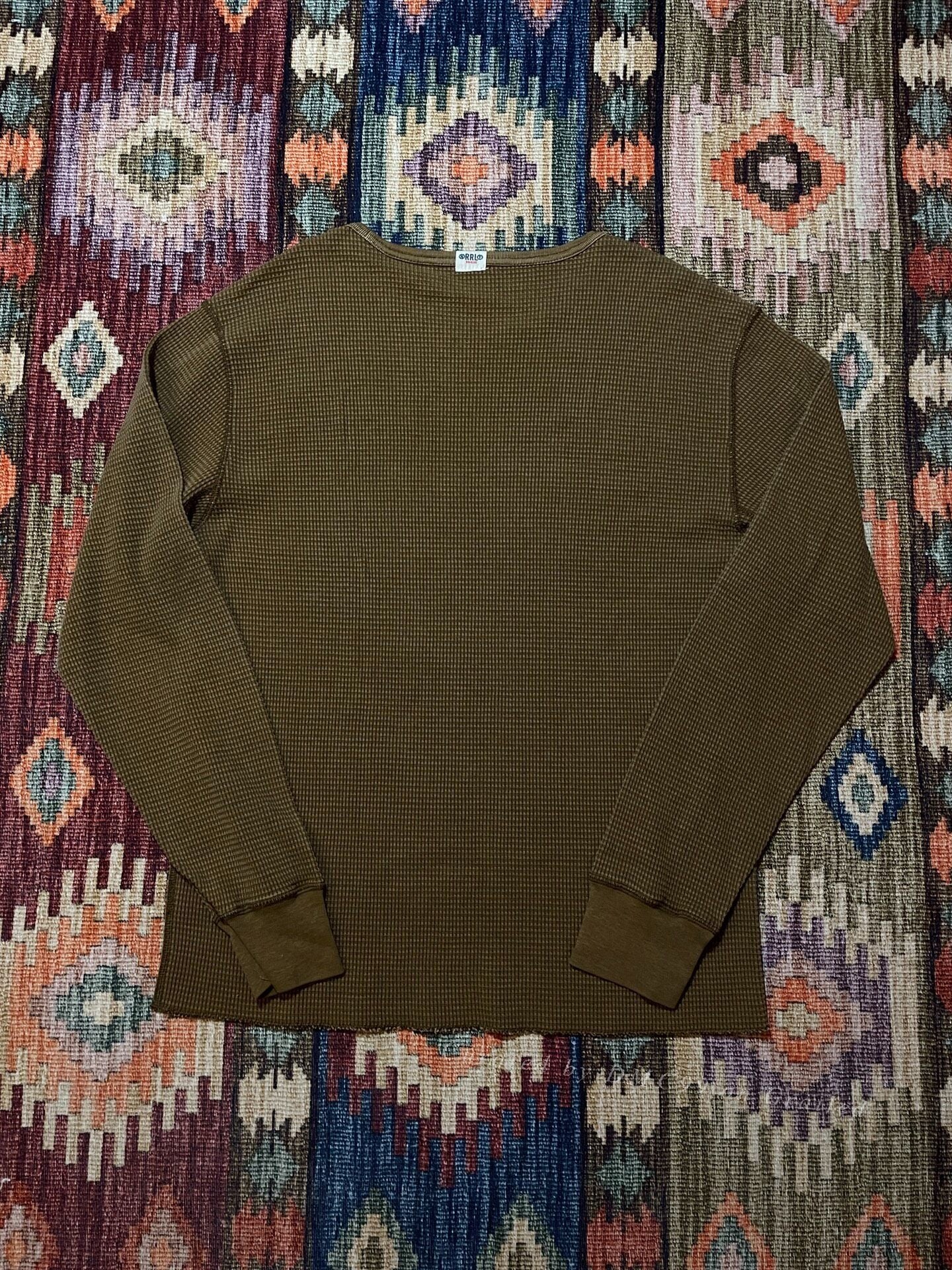 RRL Discontinued Waffle Long-Sleeve T-Shirt
