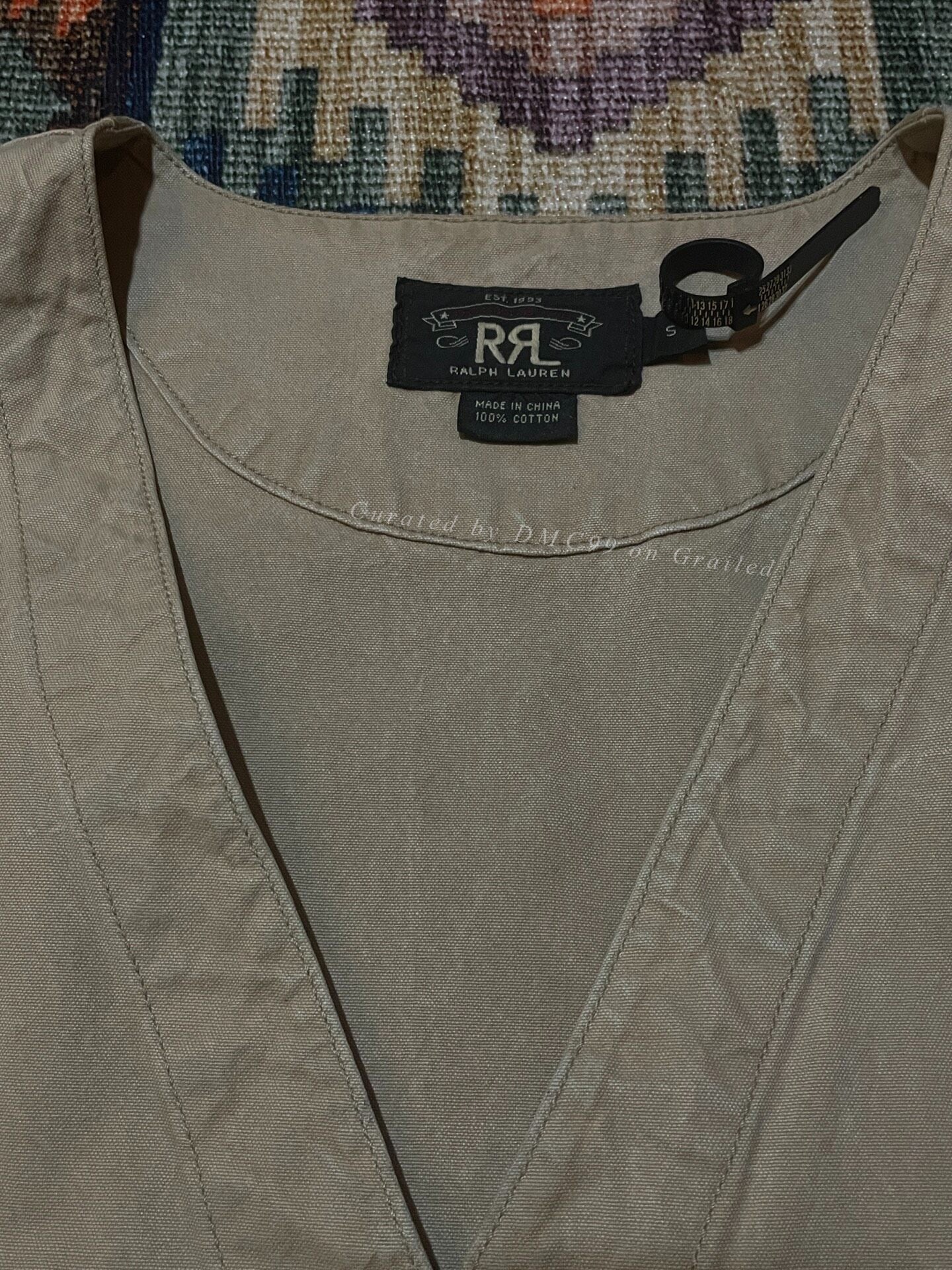 RRL Vintage Canvas Work Vest S