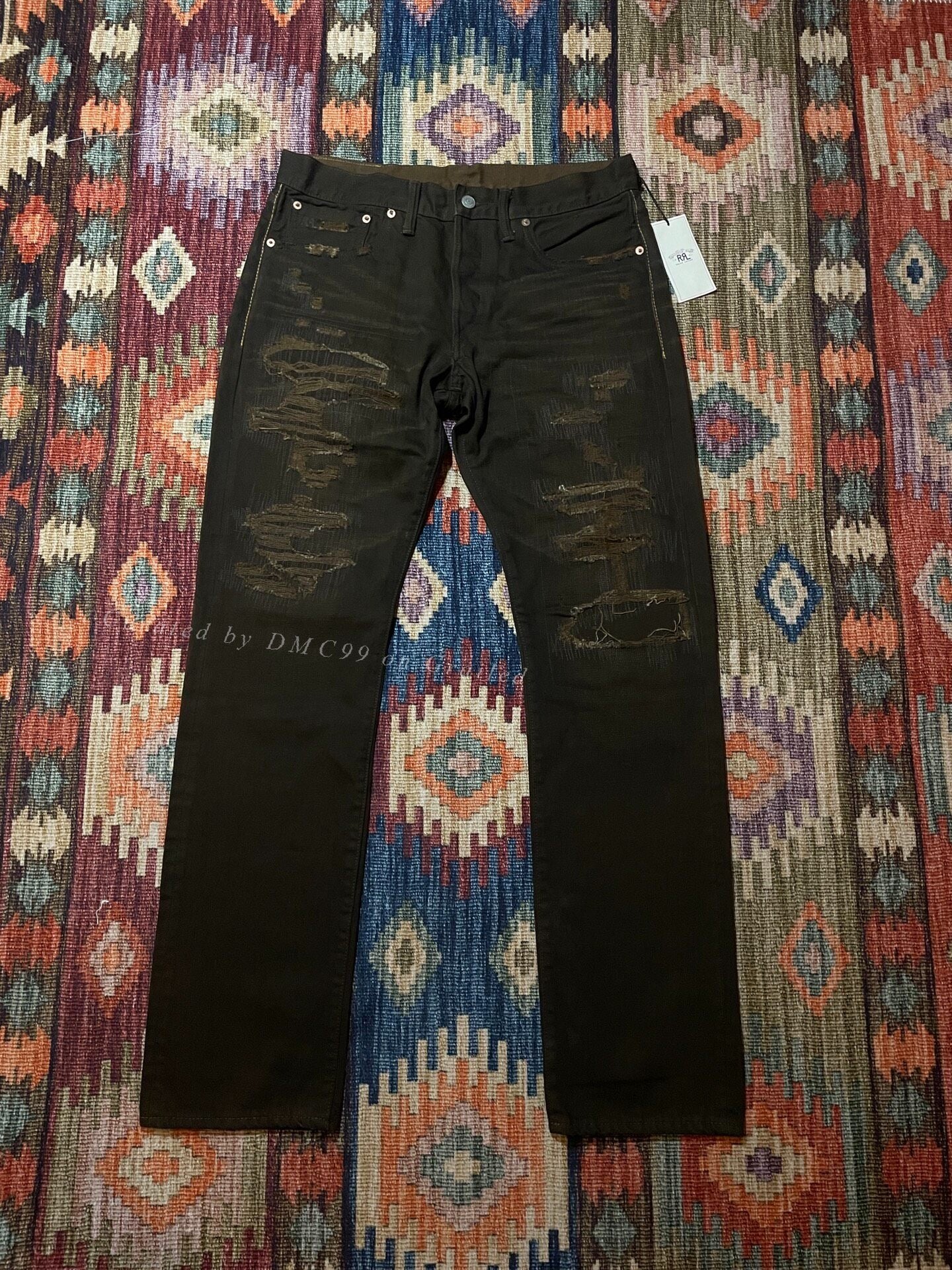 RRL 2016 Vintage Distressed Patch Pants