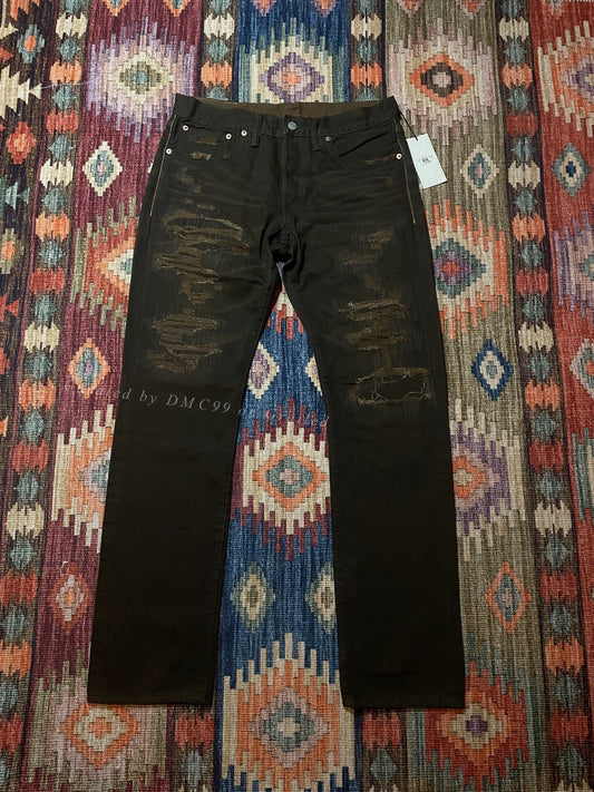 RRL 2016 Vintage Distressed Patch Pants