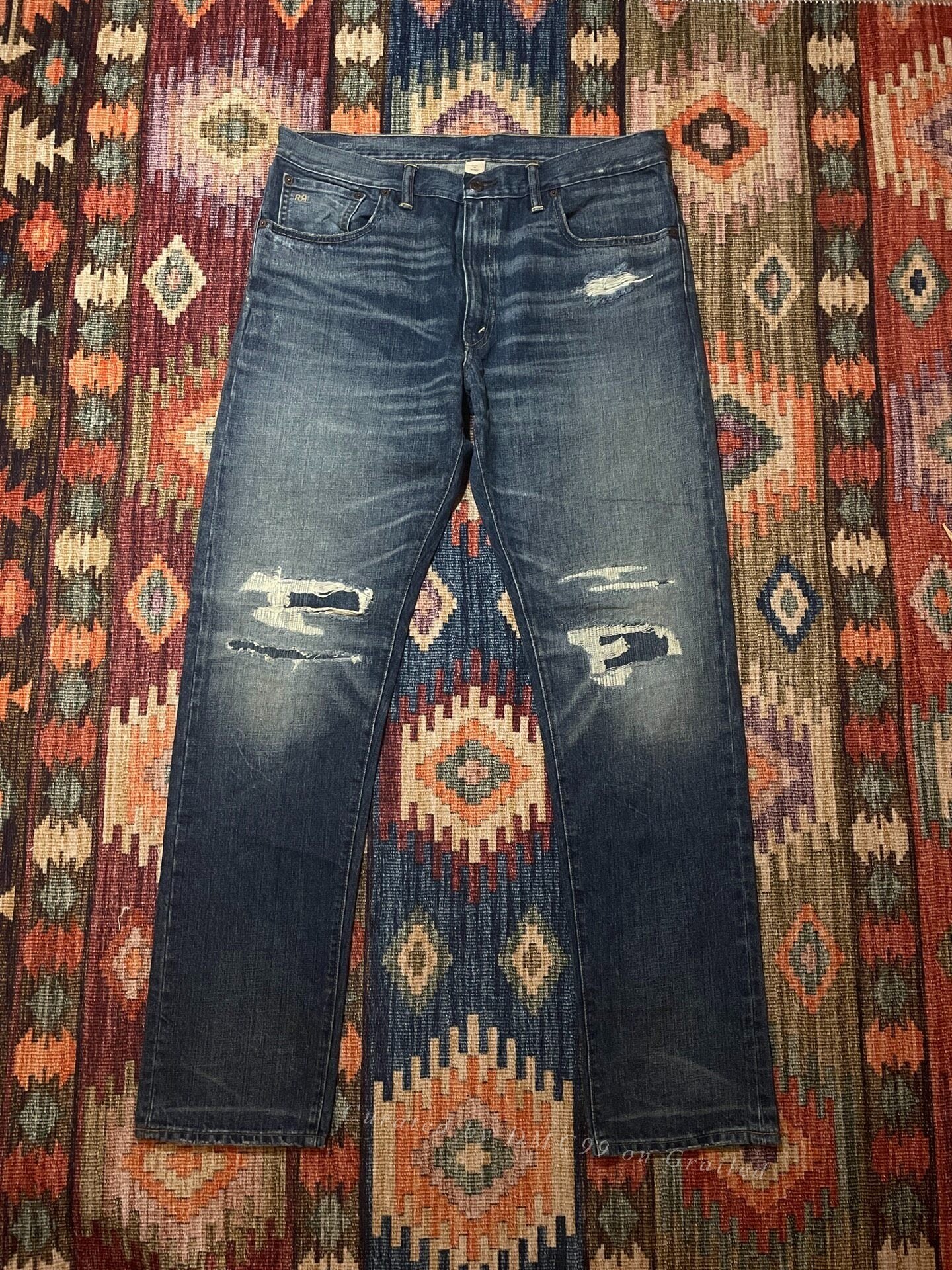 RRL Vintage Mexico Washed Distressed Jeans