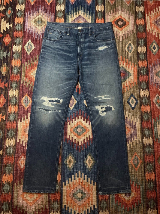 RRL Vintage Mexico Washed Distressed Jeans
