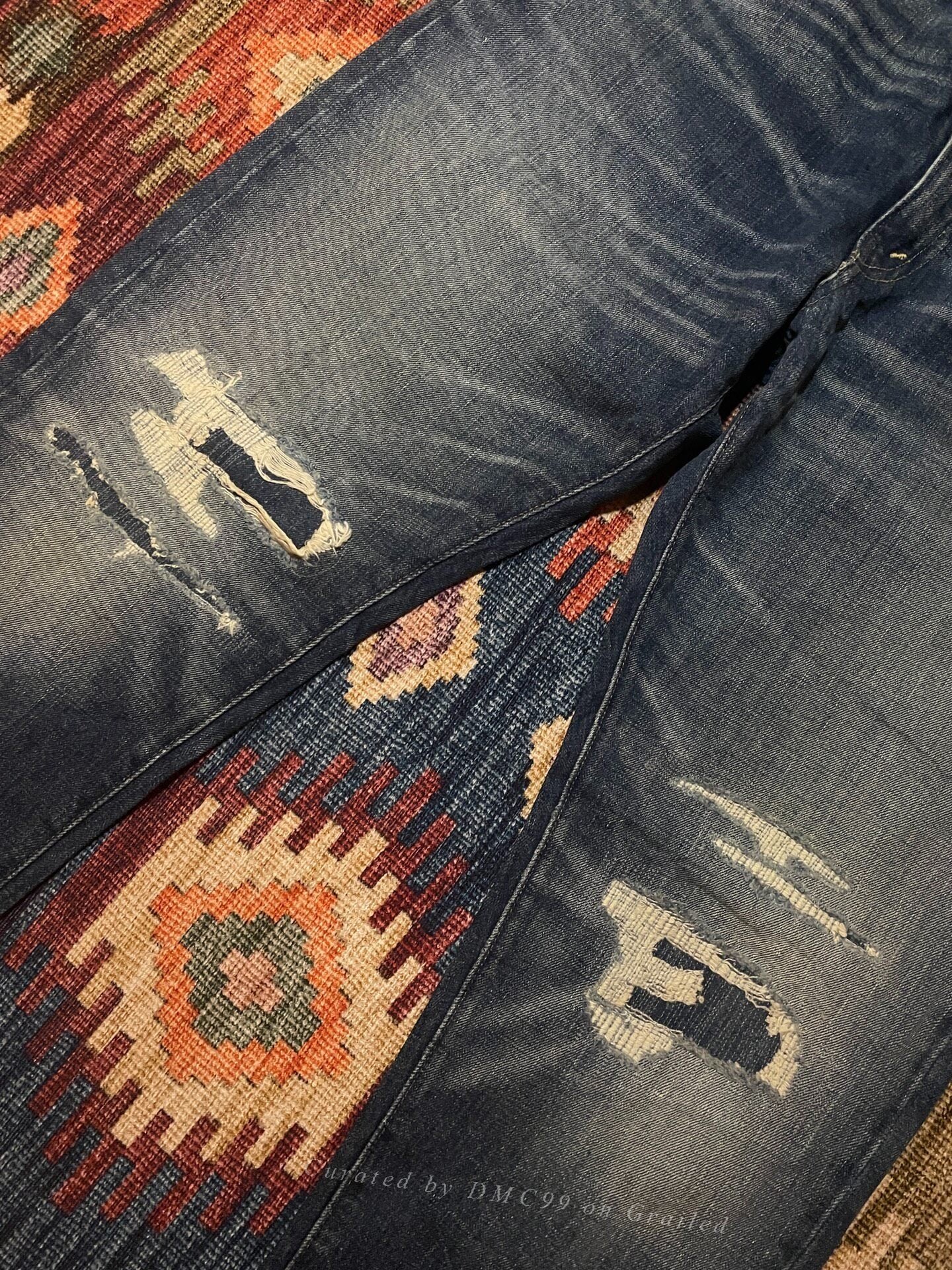 RRL Vintage Mexico Washed Distressed Jeans
