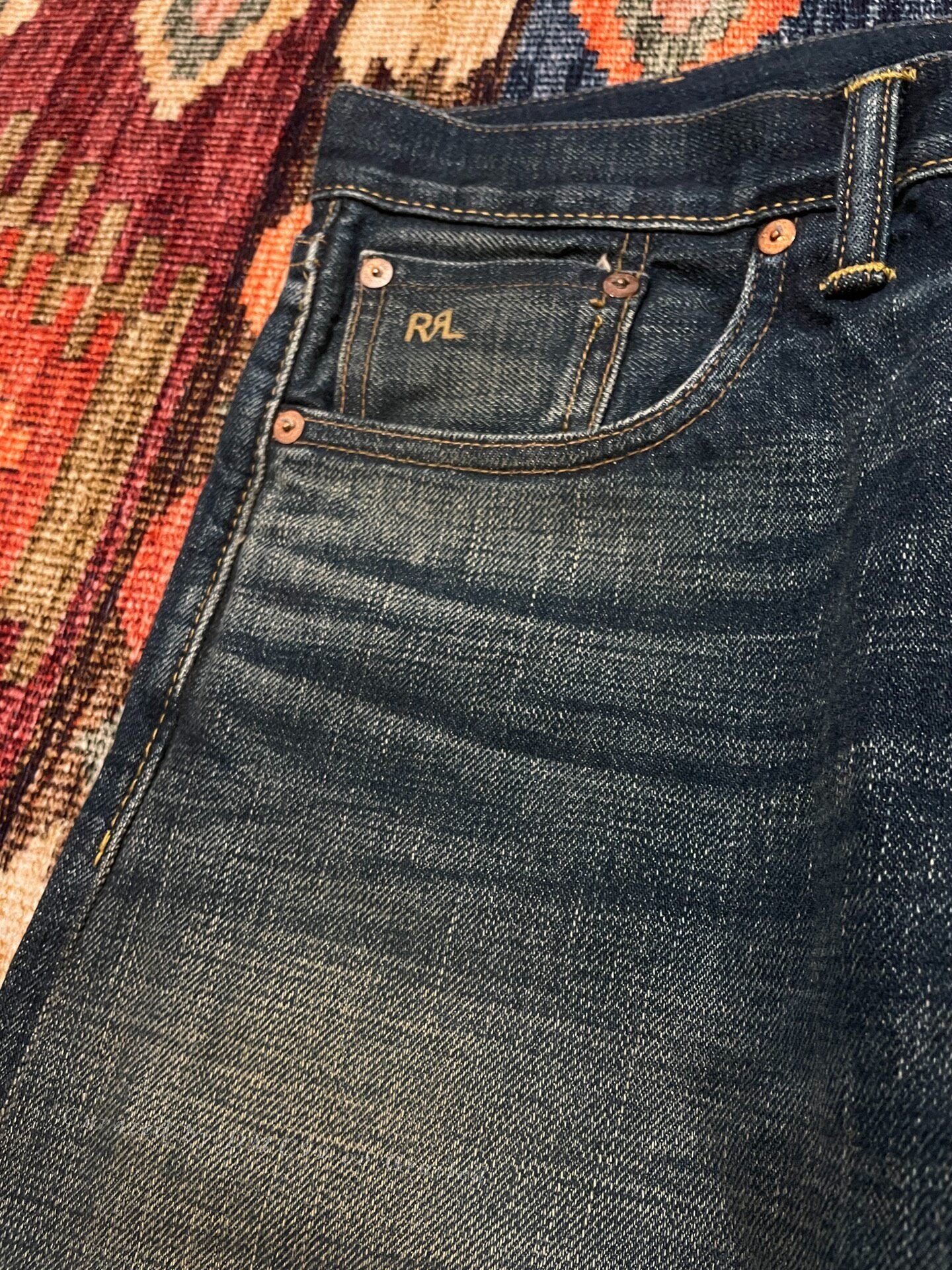 RRL American-Made Yellow Mud Washed Jeans