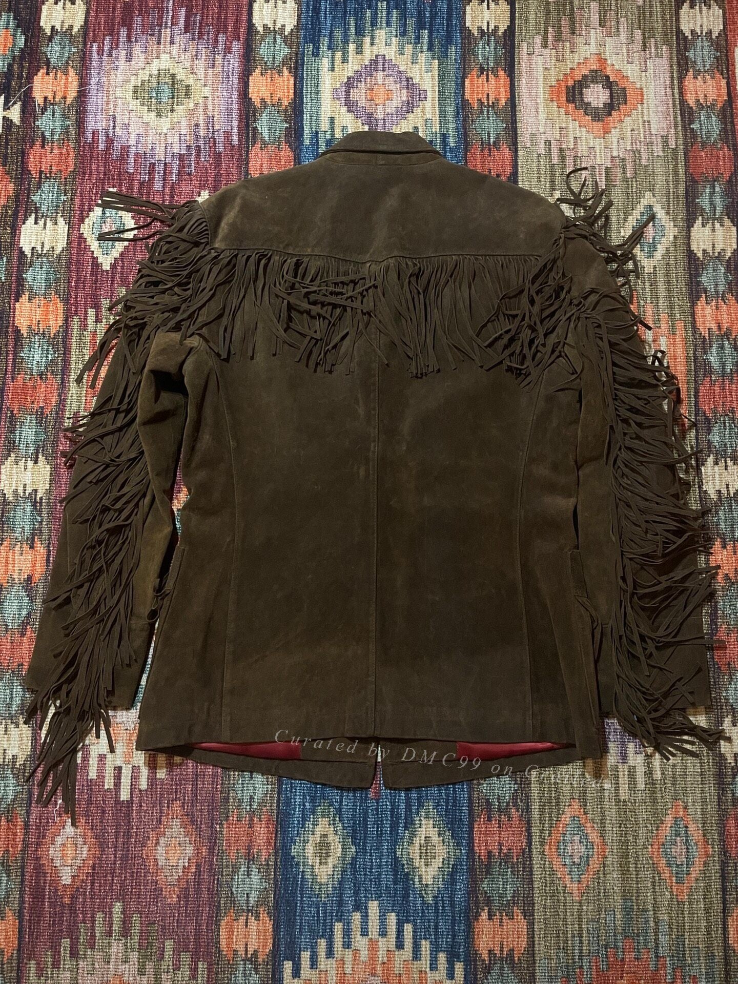 RRL Western Fringe Leather Blazer