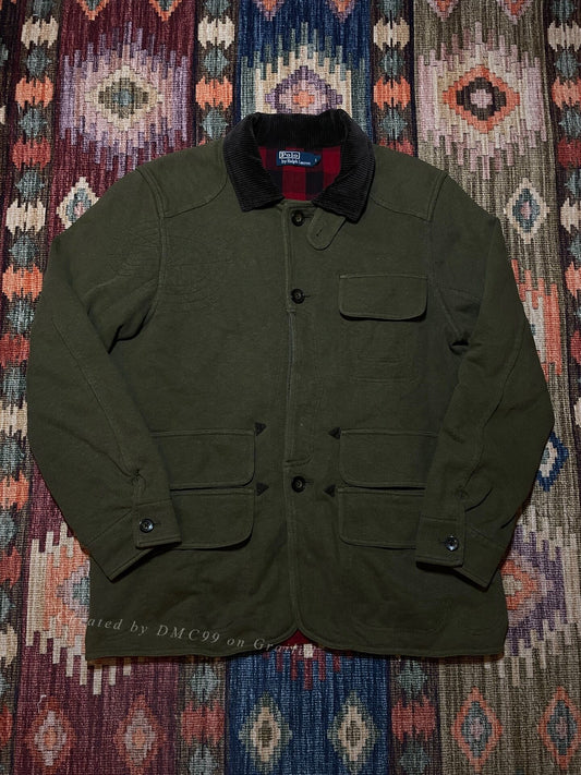 RALPH LAUREN Knit Multi-Pocket Hunting Jacket L