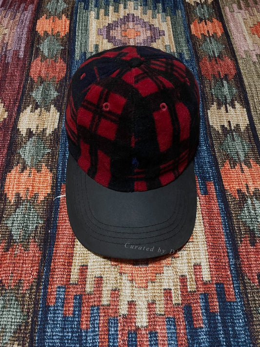Polo Ralph Lauren Plaid Wool Leather Brim Cap