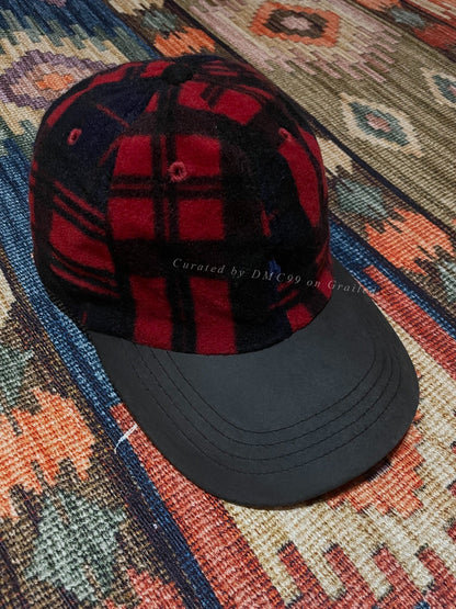 Polo Ralph Lauren Plaid Wool Leather Brim Cap