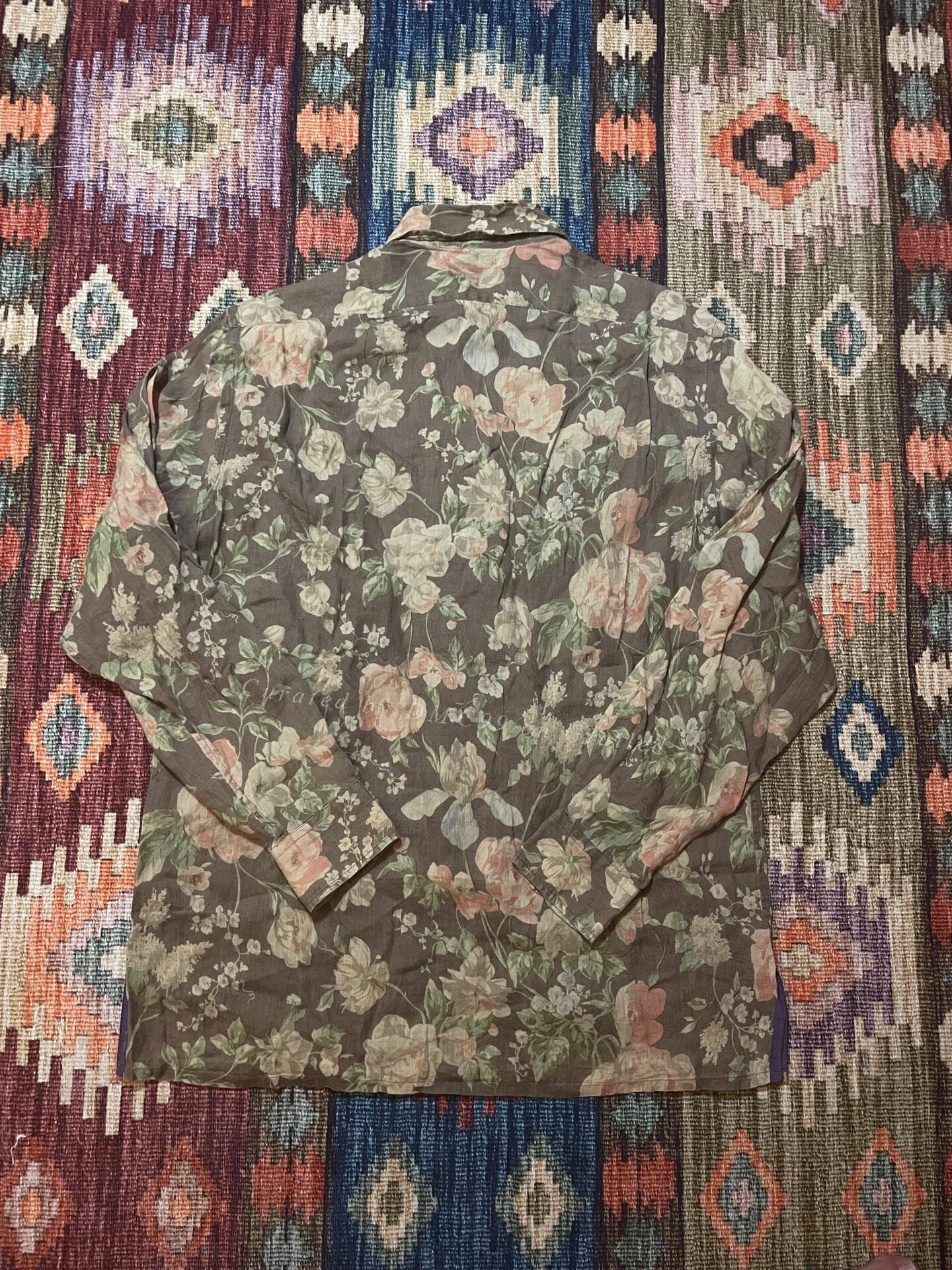 Ralph Lauren Purple Label Floral Linen Shirt