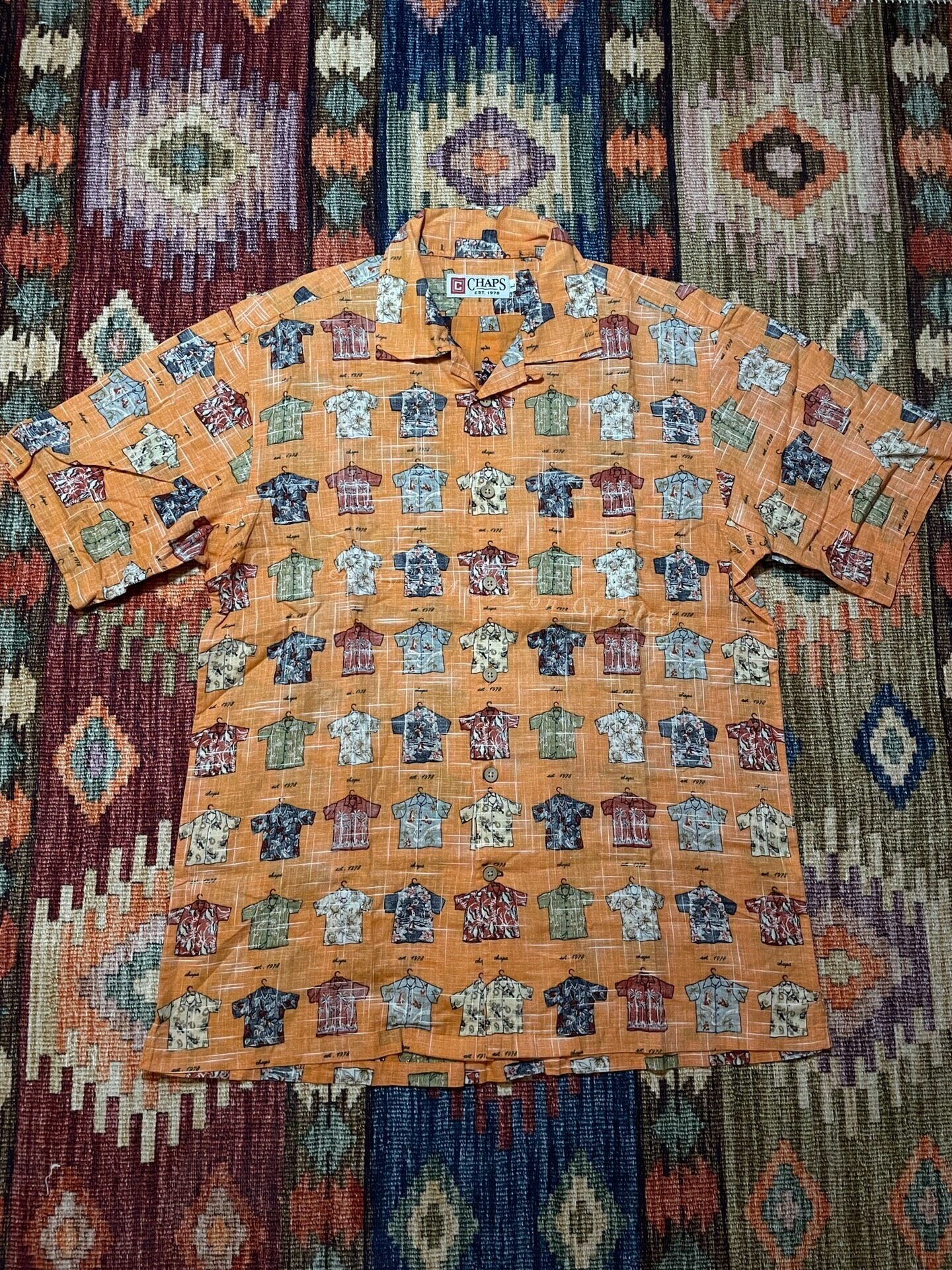 Ralph Lauren Vintage Cotton Linen Hawaiian T-Shirt