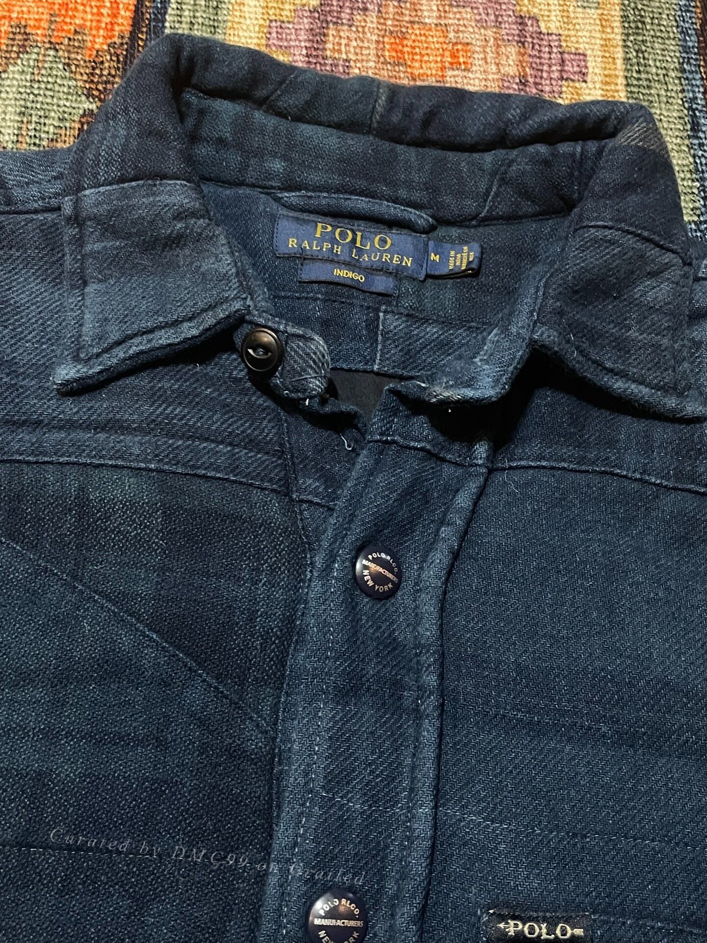Ralph Lauren Indigo Patchwork Thick Coat