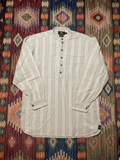RRL Vintage Striped Beige Henley Shirt