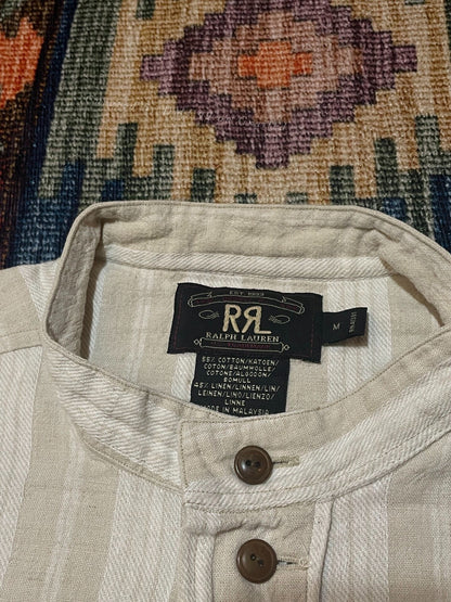 RRL Vintage Striped Beige Henley Shirt
