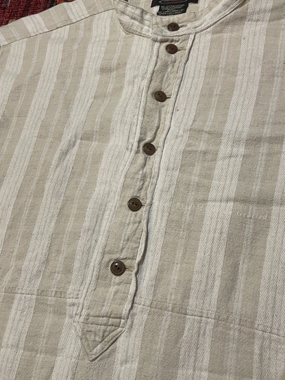 RRL Vintage Striped Beige Henley Shirt
