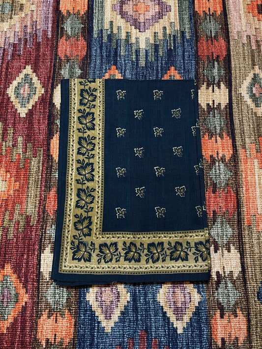 RRL Indigo Dyed Maple Leaf Scarf