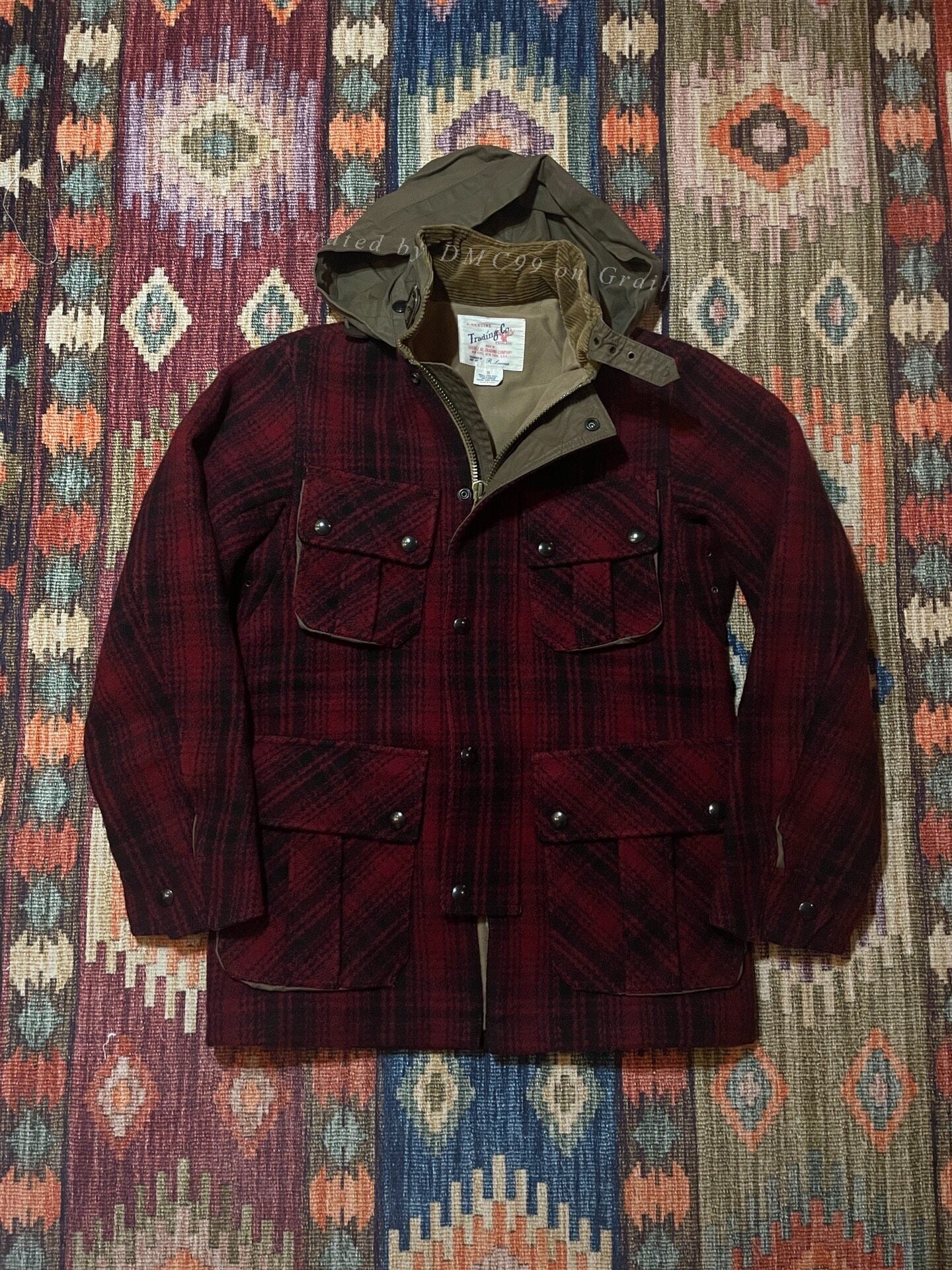 RRL Wool Check Hiking Hunting Coat