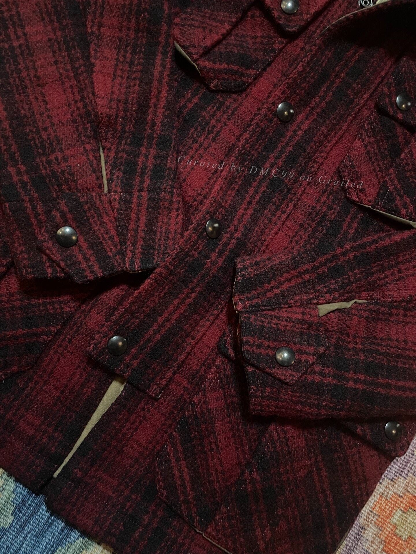 RRL Wool Check Hiking Hunting Coat