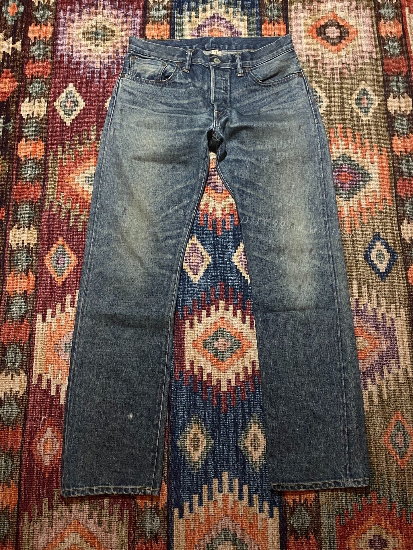 RRL Vintage Washed Distressed Jeans