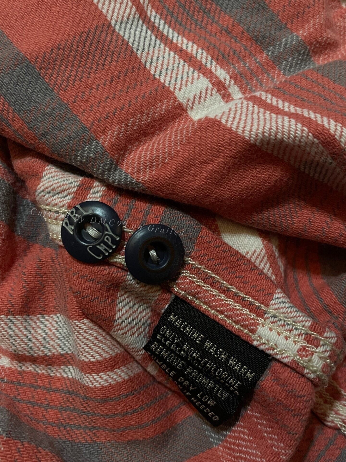 RRL Vintage Pink Striped Work Shirt M