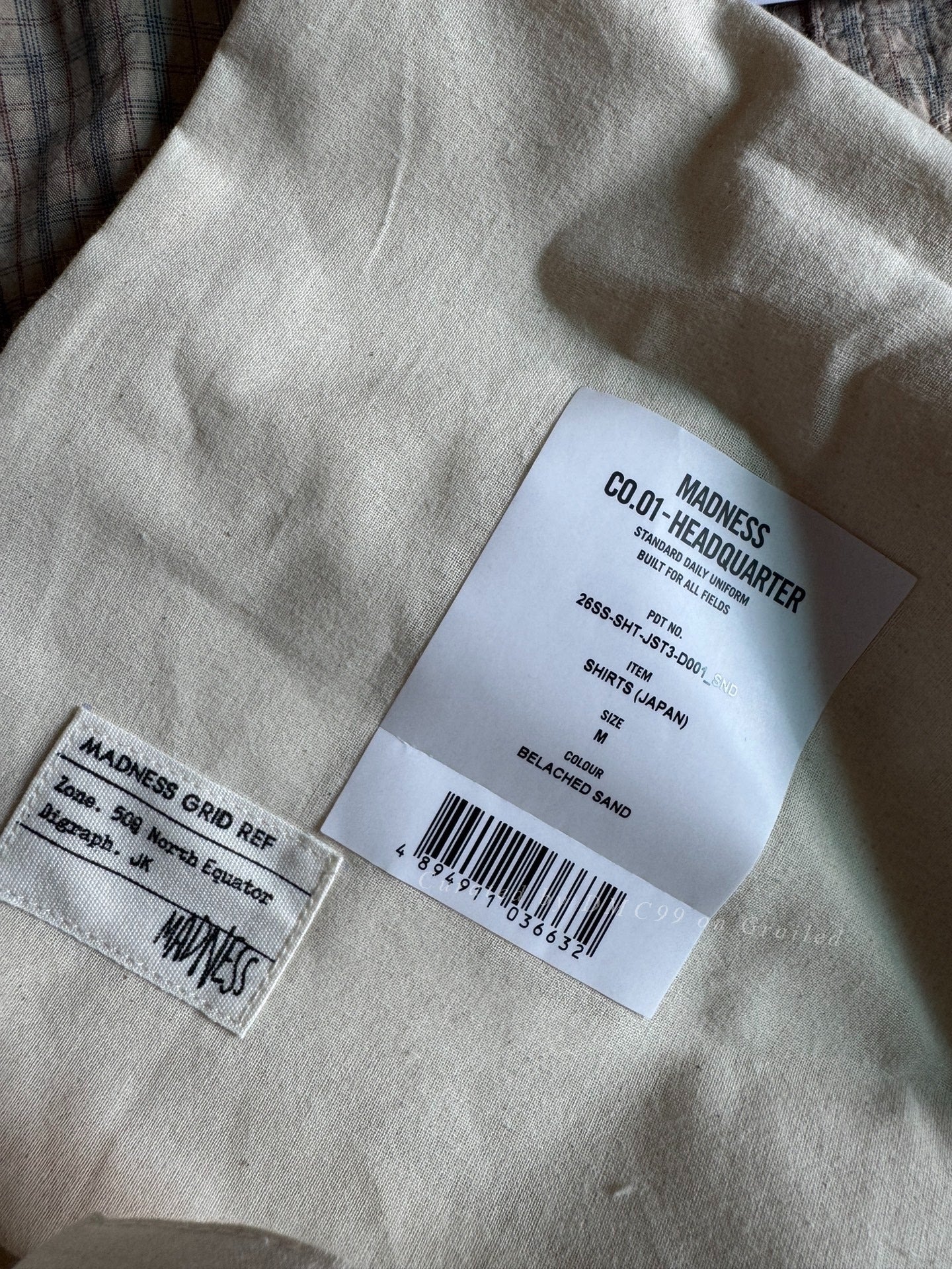 MADNESS 26SS Mini Check BD Shirt