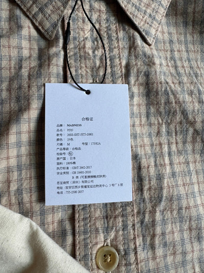 MADNESS 26SS Mini Check BD Shirt