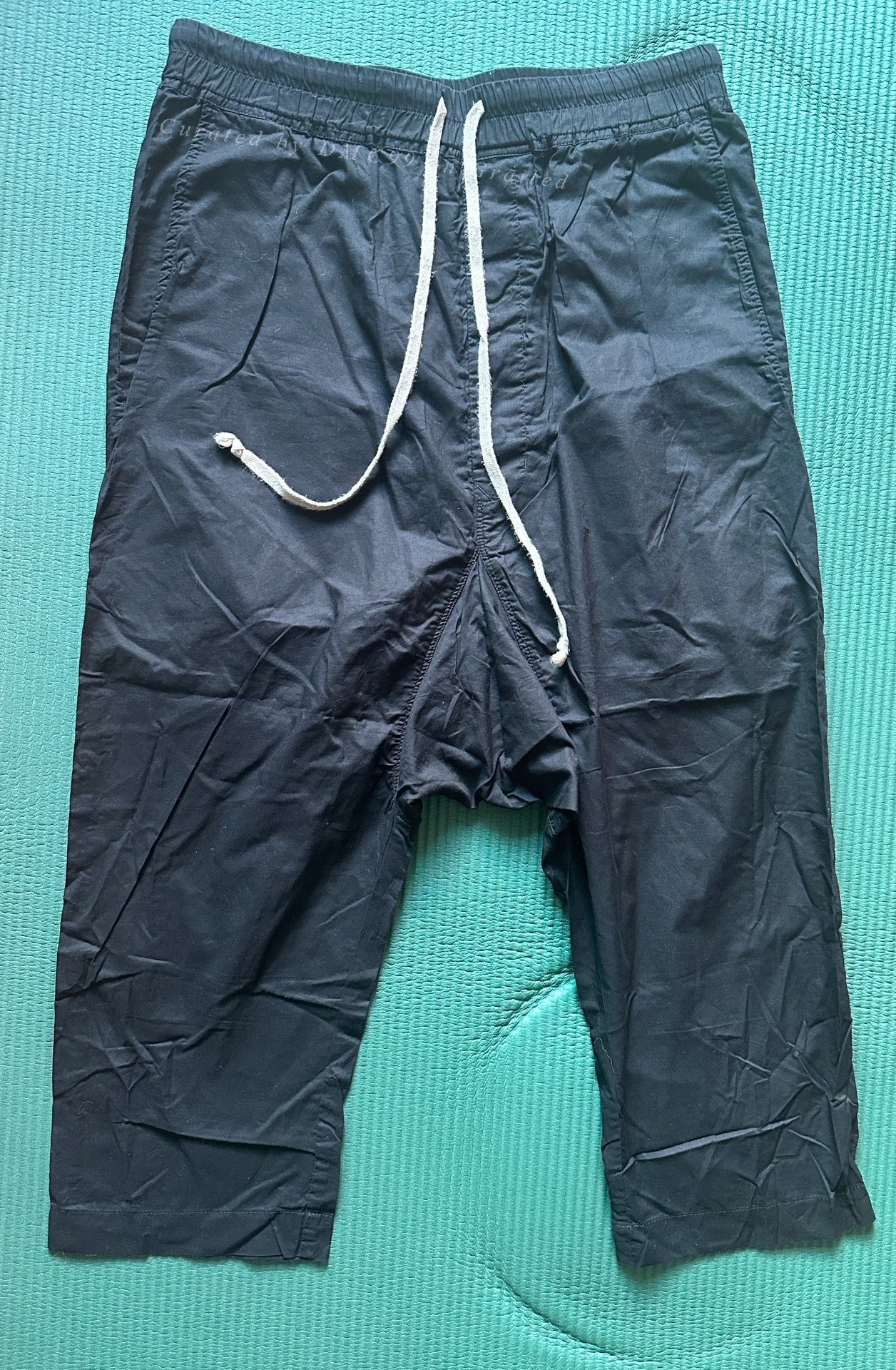 Rick Owens Black Drop-Crotch Pants