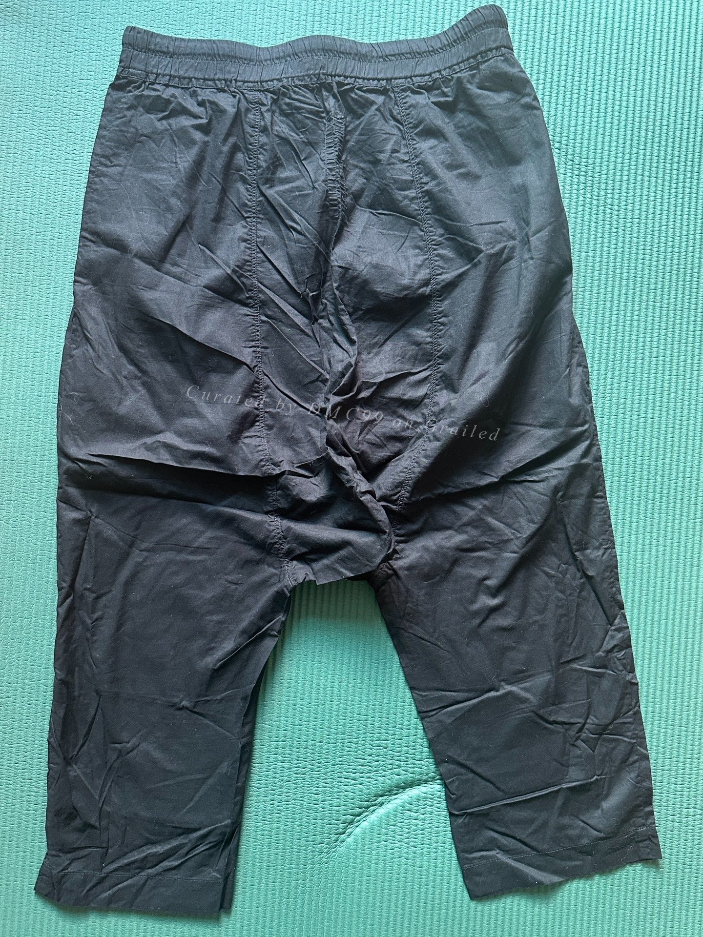 Rick Owens Black Drop-Crotch Pants